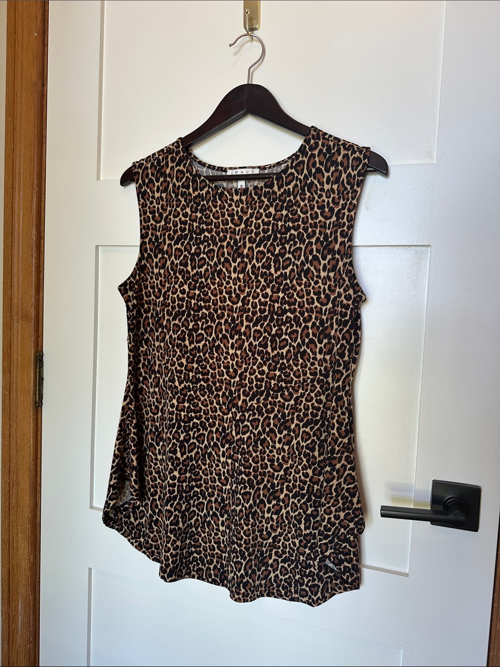 Chaus Leopard Print Tank Top - Brown & Black